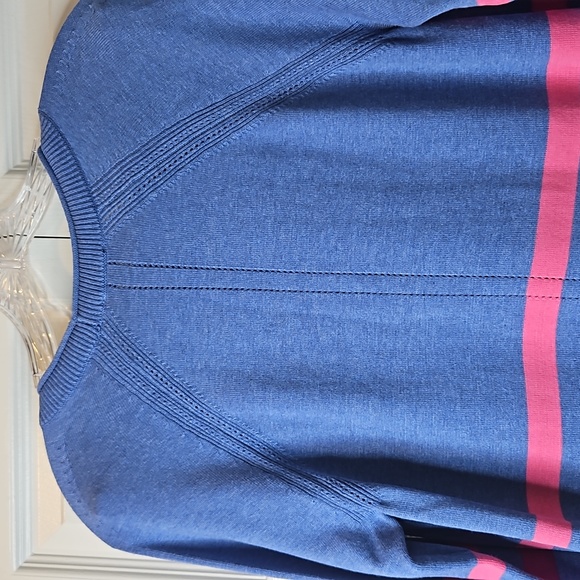 Talbots Multi Colored Striped Sweater Sz M - Picture 6 of 7